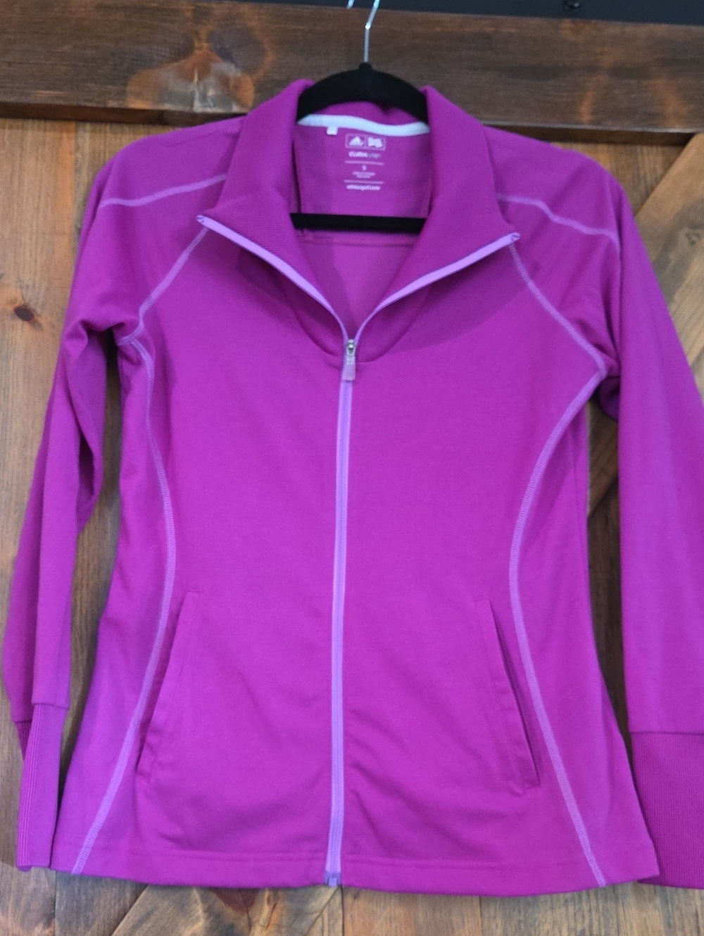 Adidas Golf Climalite Fuchsia Pink Full Zip Performance Jacket Women's Small